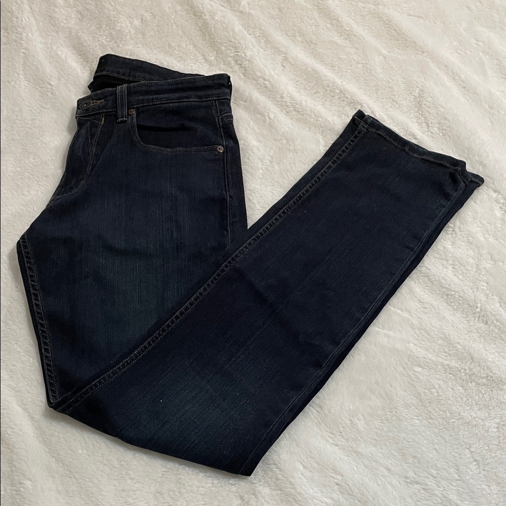 PAIGE Federal Dark Blue Slim Straight Jeans